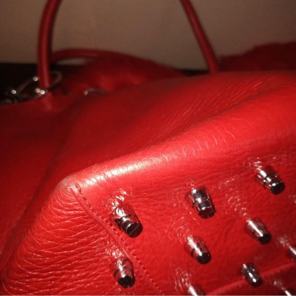 Alexander Wang Roxy Tote Red Leather Stud Medium - Picture 7 of 9